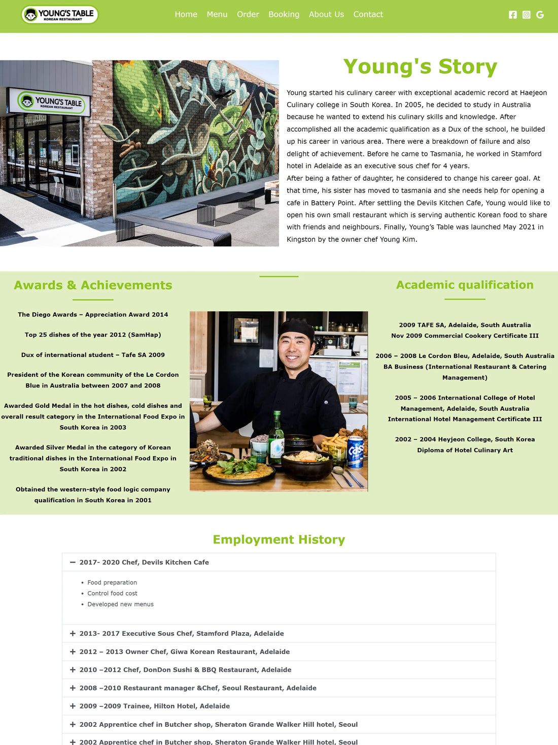 Young's Table Korean restaurant