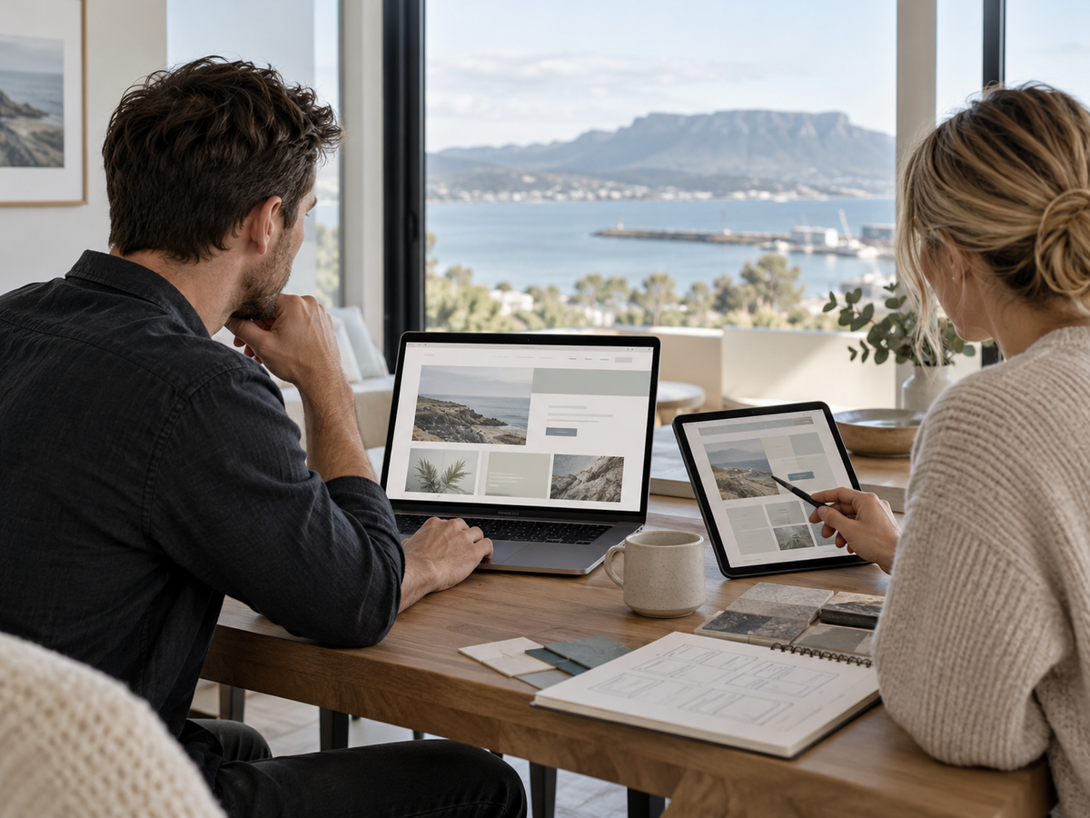 Website design planning for a Devonport business